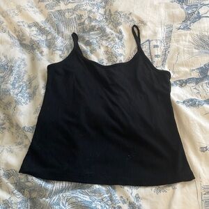 Black stretchy soft tank top